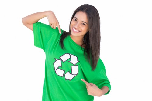 Recycling materials sorted for disposal